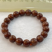Natural Dark Red Phantom Quartz Bracelet 19.89g 14cm 9.2mm 19 Beads - Huangs Jadeite and Jewelry Pte Ltd