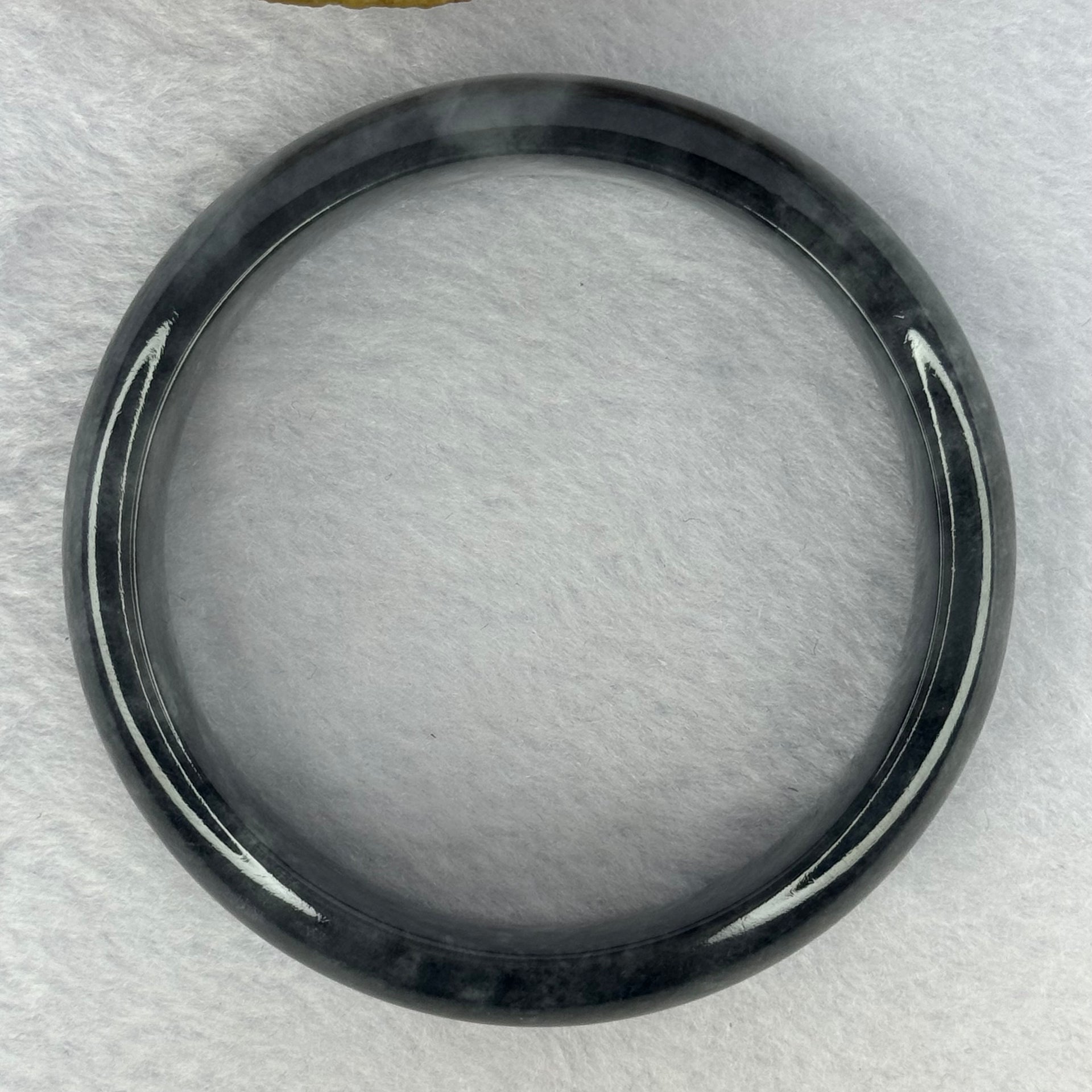 Type A Wuji Greyish Black Jadeite Bangle 70.00g Internal Diameter 60.7mm 16.1 by 8.1mm (Close to Perfect) - Huangs Jadeite and Jewelry Pte Ltd