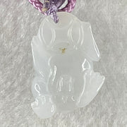 Type A Faint Lavender Jadeite Male Pixiu String Charm 5.45g 20.3 by 14.4 by 10.5mm - Huangs Jadeite and Jewelry Pte Ltd