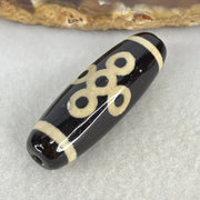 Natural Powerful Tibetan Old Oily Agate 5 Eyes Lightning Dzi Bead Heavenly Master (Tian Zhu) 五眼闪电天珠  10.91g 40.2 by 13.6mm - Huangs Jadeite and Jewelry Pte Ltd