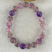 Above Average Grade Natural Super 7 Crystal Beads Bracelet 天然超级七水晶珠手链 21.93g 16cm 9.2mm 21 Beads - Huangs Jadeite and Jewelry Pte Ltd