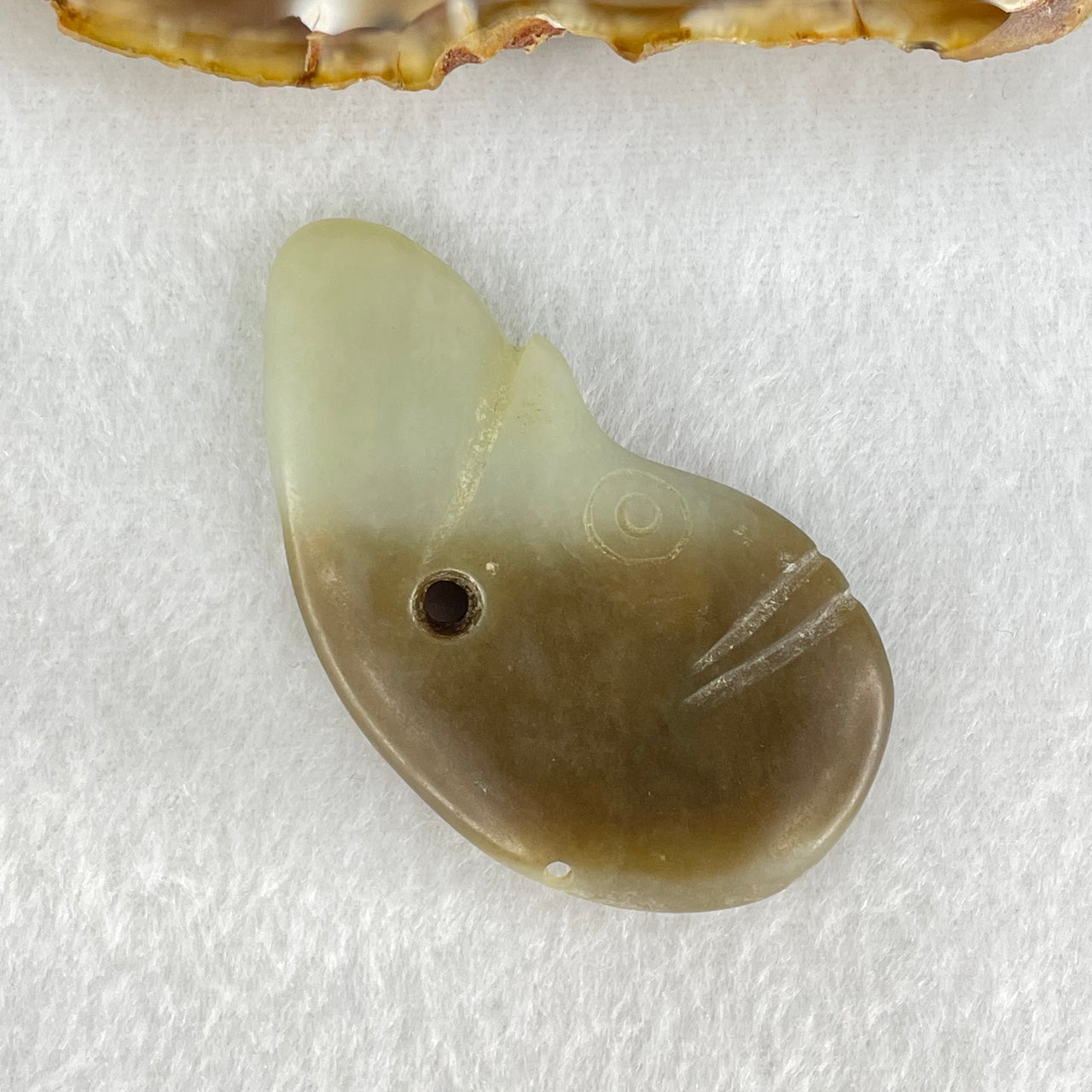 Ancient Natural Brown and Faint Green Nephrite Unknown Pendant 21.31g 54.9 30.7 by 7.6mm - Huangs Jadeite and Jewelry Pte Ltd