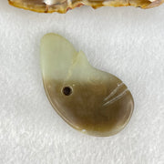 Ancient Natural Brown and Faint Green Nephrite Unknown Pendant 21.31g 54.9 30.7 by 7.6mm - Huangs Jadeite and Jewelry Pte Ltd