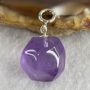 Natural Amethyst Pebble Pendant 2.92g 13.2 by 12.5mm - Huangs Jadeite and Jewelry Pte Ltd