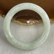 Type A Light Green Jadeite Bangle Internal Diameter 53.2mm 55.483g 10.1 by 10.4mm (Close to Perfect) - Huangs Jadeite and Jewelry Pte Ltd