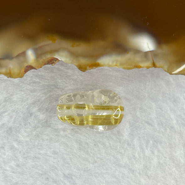 Good Grade Natural Golden Shun Fa Rutilated Quartz Pixiu Charm for Bracelet 天然金顺发水晶貔貅 1.94g 15.0 by 9.6 by 7.8mm - Huangs Jadeite and Jewelry Pte Ltd