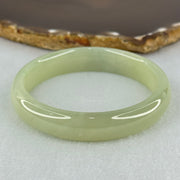 Type A Translucent Semi Icy Jelly Light Green Jadeite Bangle Internal Diameter 56.8mm 45.95g 12.6 by 7.0mm (Very Slight External Rough) - Huangs Jadeite and Jewelry Pte Ltd