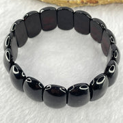 Natural Black Gold King Amber Beads Bracelet 天然黑金王琥珀手链 17.37g 17cm 20.5 by 11.9 by 6.5mm 16pcs - Huangs Jadeite and Jewelry Pte Ltd