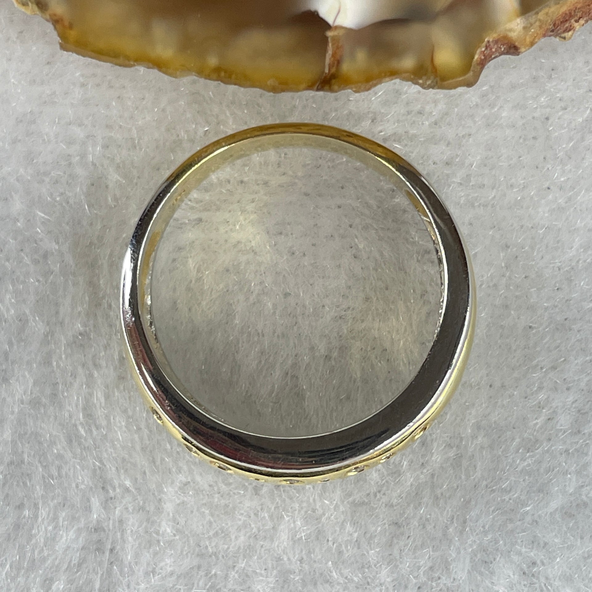 Natural Diamonds in 14K Rose and White Gold Ring Total Weight 5.35g US7.5 HK16.5 - Huangs Jadeite and Jewelry Pte Ltd