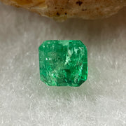 Natural Colombia Vivid Green Emerald (Beryl) Cut-Cornered Square Step cut 0.47ct 4.5 by 4.5 by 3.5mm - Huangs Jadeite and Jewelry Pte Ltd
