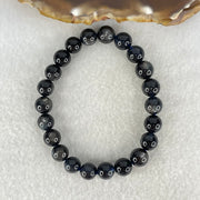 Good Grade Natural Devils Blue Beryl Aquamarine Beads Bracelet 18.41g 15cm 8.8mm 22 Beads - Huangs Jadeite and Jewelry Pte Ltd