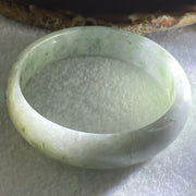 Type A Lavender Green with Green Piao Hua Jadeite Bangle 37.52g Internal Diameter 55.1mm 14.5 by 6.1mm (External Lines with Internal Lines) - Huangs Jadeite and Jewelry Pte Ltd