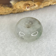 Type A Icy Wuji Grey Jadeite Ping An Kou Donut Charm Pendant 2.77g 13.8 by 7.0mm - Huangs Jadeite and Jewelry Pte Ltd