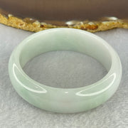 Type A Faint Lavender Green Jadeite Bangle Internal Diameter 55.3mm 61.24g 17.3 by 7.2mm (Internal Lines) - Huangs Jadeite and Jewelry Pte Ltd