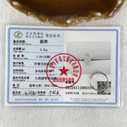 Type A Semi Icy Faint Lavender Tear Drop Shape Cabochon Jadeite in S925 Sliver Ring (Adjustable Size) 2.21g 12.4 by 7.4 by 5.0mm - Huangs Jadeite and Jewelry Pte Ltd