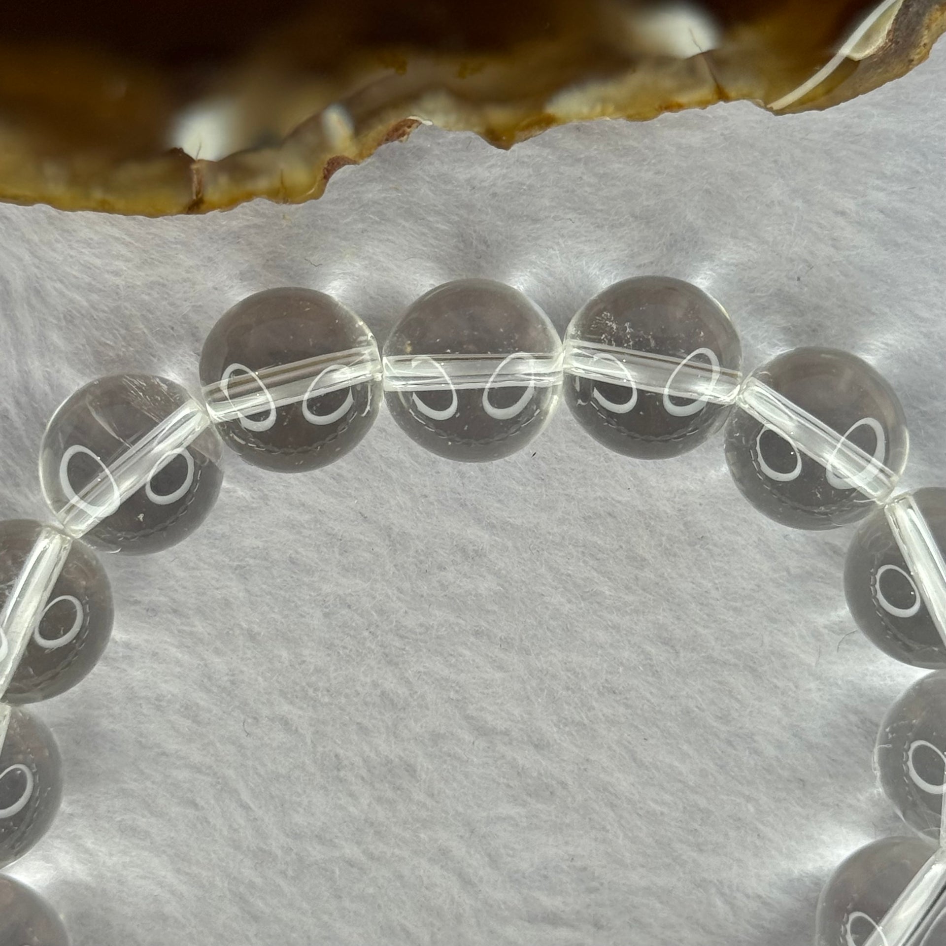 Natural Clear Quartz Beads Bracelet 天然白水晶手链 45.93g 17.5cm 12.9mm 16 Beads - Huangs Jadeite and Jewelry Pte Ltd