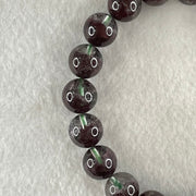 Good Grade Natural Red Phantom Quartz Beads Bracelet 31.20g 16.5cm 10.7mm 19 Beads - Huangs Jadeite and Jewelry Pte Ltd