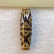 Natural Powerful Tibetan Old Oily Agate 6 Eye Vajra Dzi Bead Heavenly Master (Tian Zhu) 六眼金刚杵天诛 14.35g 47.4 by 14.0mm - Huangs Jadeite and Jewelry Pte Ltd