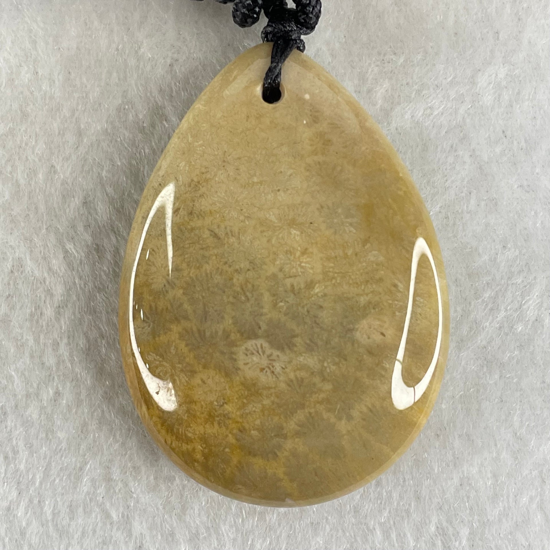 Natural Brown Coral Agate Pendant 19.88g 44.0 by 31.3 by 10.5mm - Huangs Jadeite and Jewelry Pte Ltd