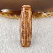 Natural Powerful Tibetan Old Oily Agate 6 Eye with 4 Eye Vajra Dzi Bead Heavenly Master (Tian Zhu) 六眼加四眼金刚杵天诛 8.27g 38.8 by 11.8mm - Huangs Jadeite and Jewelry Pte Ltd