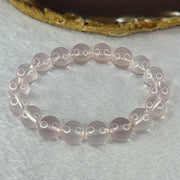Natural Rose Quartz Beads Bracelet 天然玫瑰石英珠手链 33.93g 17cm 11.2mm 18 Beads - Huangs Jadeite and Jewelry Pte Ltd