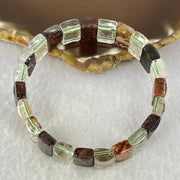 Natural Phantom Quartz Crystal Beads Bracelet 32.23g 17.5cm 13.6 by 8.2 by 5.0mm 23pcs - Huangs Jadeite and Jewelry Pte Ltd