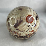Natural Rhyolite Jasper Sphere Ball with Wooden Stand 860.4mm 80.7 by 80.1 by 135.0mm - Huangs Jadeite and Jewelry Pte Ltd