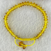 Natural Yellow Amber Beads String Bracelet 3.90g 15cm 6.9mm 41 Beads - Huangs Jadeite and Jewelry Pte Ltd