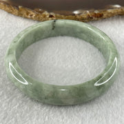 Type A Green Dou Qing Jadeite Bangle 49.01g Internal Diameter 57.6mm 13.0 by 7.5mm (External Line - Huangs Jadeite and Jewelry Pte Ltd