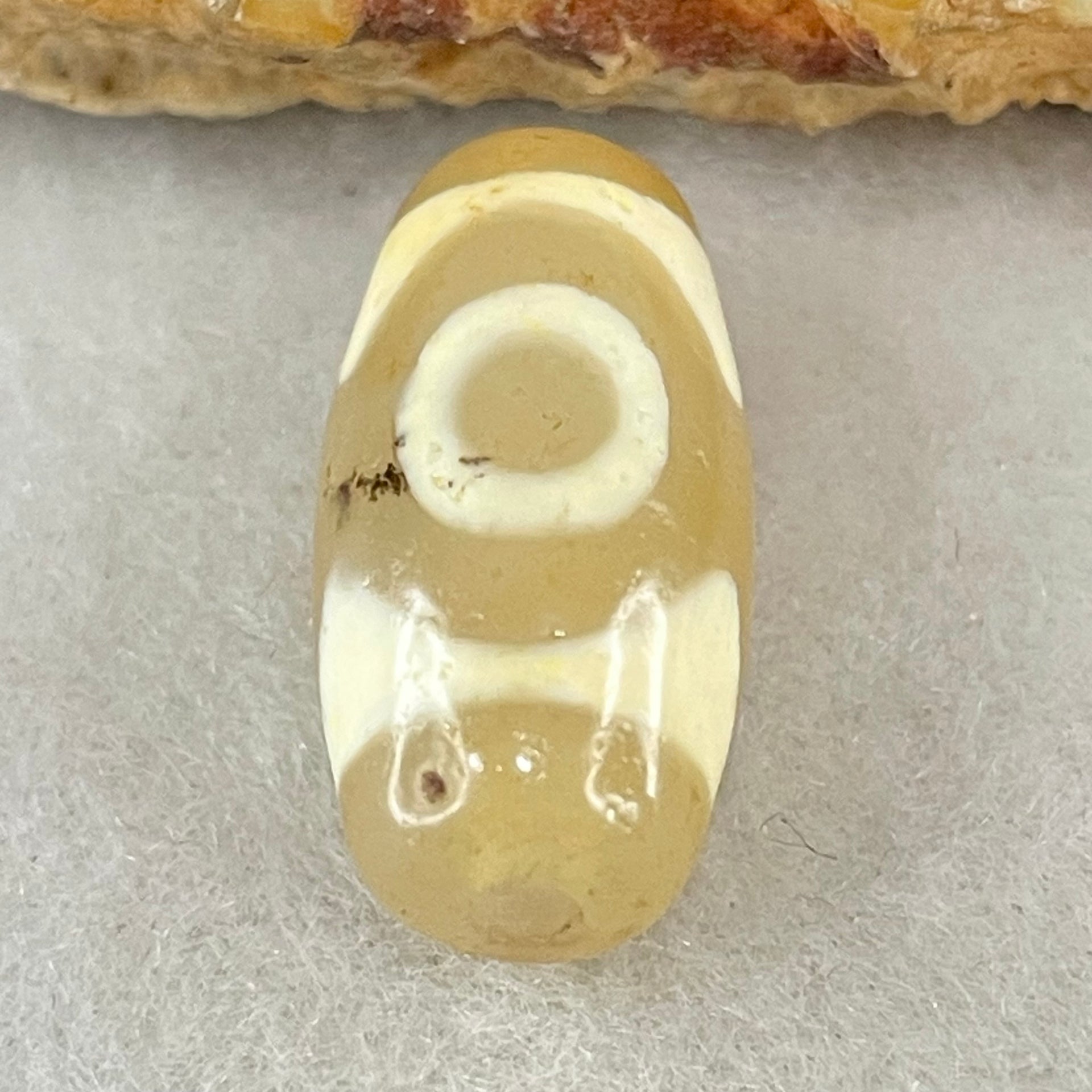 Natural Powerful Tibetan Old Oily Agate 3 Eyes Dzi Bead Heavenly Master (Tian Zhu) 三眼天诛 2.96g 20.0 by 10.1mm - Huangs Jadeite and Jewelry Pte Ltd