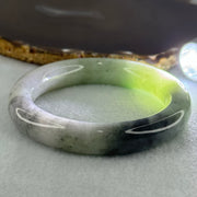 Type A Green Lavender with Grey Wuji Patches Jadeite Bangle Internal Diameter 59.7mm 90.66g 13.5 by 11.6mm (Slight Internal Lines) - Huangs Jadeite and Jewelry Pte Ltd