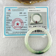 Type A Green Lavender with Dark Green Piao Hua Jadeite Bangle Internal Diameter 52.7mm 44.21g 10.1 by 8.4mm (Slight Internal Lines) - Huangs Jadeite and Jewelry Pte Ltd