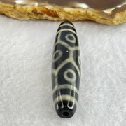 Natural Powerful Tibetan Old Oily Agate 9 Eyes Dzi Bead Heavenly Master (Tian Zhu) 九眼天诛 14.11g 58.5 by 12.7mm - Huangs Jadeite and Jewelry Pte Ltd