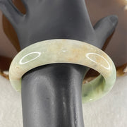 Natural Type Green with Reddish Brown Piao Hua Jadeite Bangle 62.49g Inner Diameter 55.5mm 15.4 by 8.0mm (Slight Internal Line) - Huangs Jadeite and Jewelry Pte Ltd
