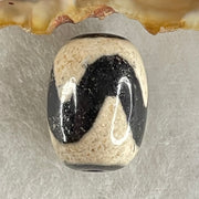 Natural Powerful Tibetan Old Oily Agate Tiger Tooth Daluo Dzi Bead Heavenly Master (Tian Zhu) 虎呀天诛 4.36g 17.5 by 12.9mm - Huangs Jadeite and Jewelry Pte Ltd