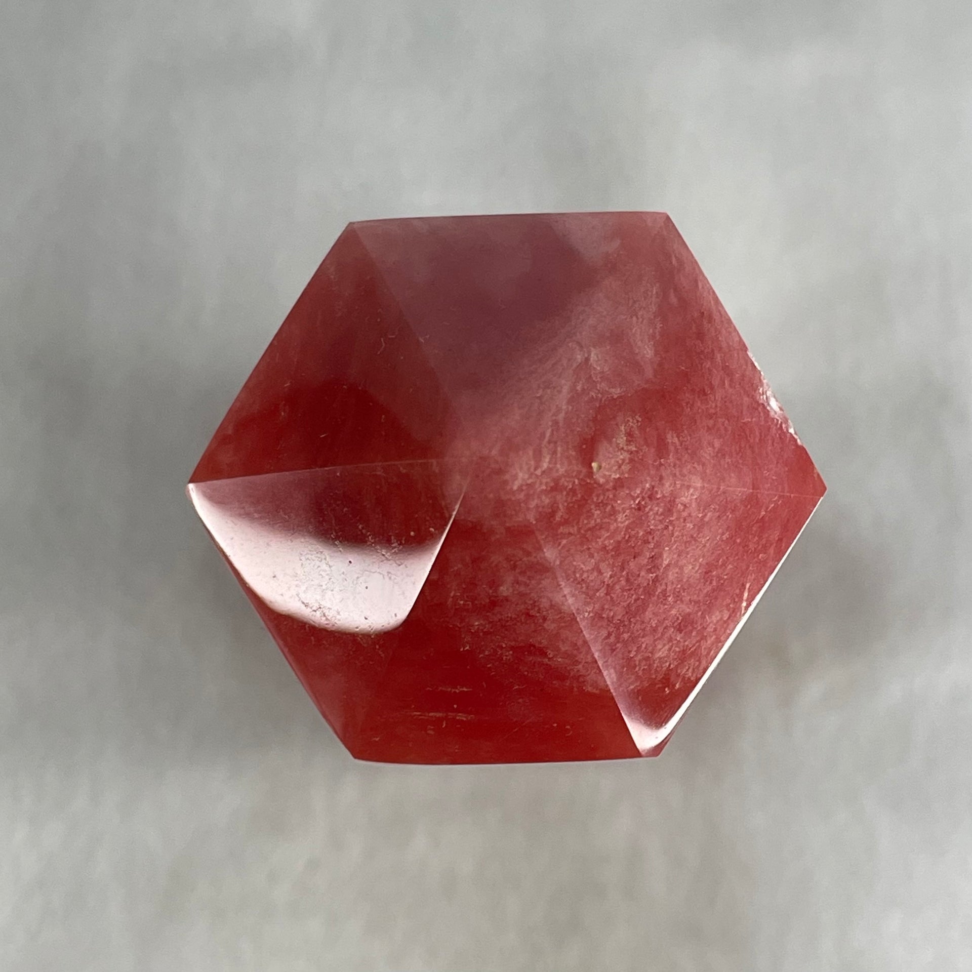 Cherry Quartz Tower with Wooden Stand Display 866.8g 59.3 by 50.0 by 210.0mm - Huangs Jadeite and Jewelry Pte Ltd