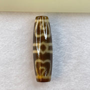 Natural Powerful Tibetan Old Oily Agate Guru Dharma Hat Dzi Bead Heavenly Master (Tian Zhu) 莲师法帽天珠 16.28g 48.4 by 14.7mm - Huangs Jadeite and Jewelry Pte Ltd