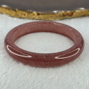 Strawberry Quartz Bangle 草莓水晶手链 41.04g Internal Diameter 58.7mm 12.0 by 8.2mm - Huangs Jadeite and Jewelry Pte Ltd