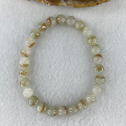 Natural Type A Light Lavender with Brownish Jadeite Beads Bracelet 14.86g 15cm 7.0mm 26 Beads - Huangs Jadeite and Jewelry Pte Ltd