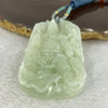 Type A Faint Green Guan Gong on Dragon with Victory Flag 74.99g 69.9 by 44.6 by 12.3mm - Huangs Jadeite and Jewelry Pte Ltd