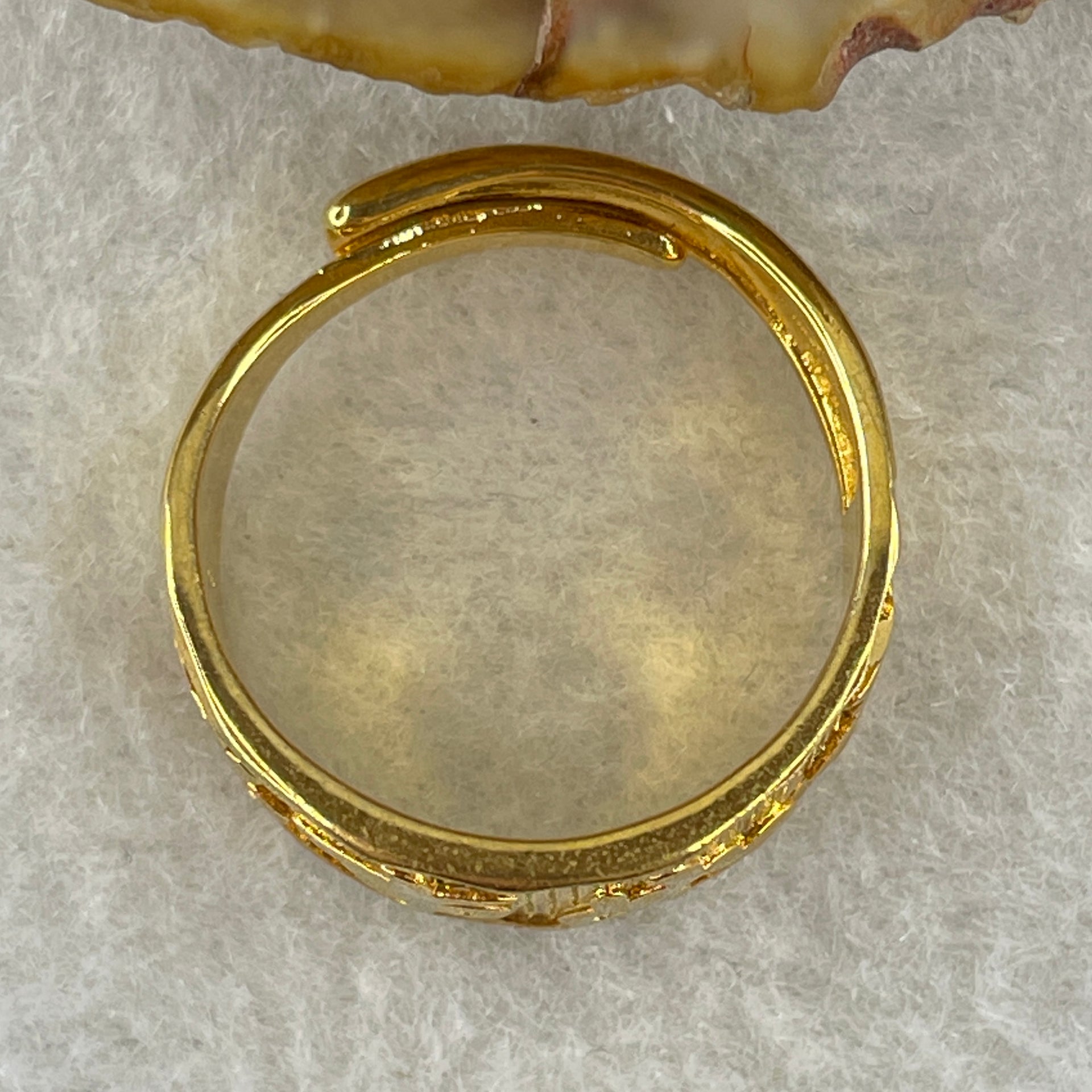 999 Gold Plated Ring (Adjustable Size) 5.56g 12.1 by 1.9mm - Huangs Jadeite and Jewelry Pte Ltd