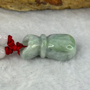 Type A Green Jadeite Money Bag Pendent 7.80g 24.9 by 14.4 by 8.2mm - Huangs Jadeite and Jewelry Pte Ltd