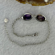 Above Average Natural Super 7 in S925 Sliver Bracelet 3.76g 11.4 by 7.3 by 4.9mm - Huangs Jadeite and Jewelry Pte Ltd