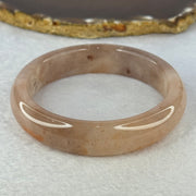 Transparent Pink with Purple and Orange Quartzite Jade Bangle 天山玉手镯 62.0mm 62.98 by 15.5 by 8.8mm - Huangs Jadeite and Jewelry Pte Ltd