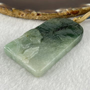 Natural Type A Light Green to Dark Green Jadeite People Seeking for Enlightenment Pendant 66.767g 64.1 by 39.0 by 11.0mm - Huangs Jadeite and Jewelry Pte Ltd