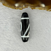 Natural Powerful Tibetan Old Oily Agate 1 Eye With Mountain Support Dzi Bead Heavenly Master (Tian Zhu) 一眼靠天珠 7.45g 38.0 by 11.8mm - Huangs Jadeite and Jewelry Pte Ltd