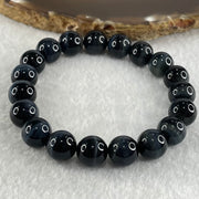 Natural Blue Tiger Eye Quartz Beads Bracelet 29.18g 16.5cm 10.5mm 19 Beads - Huangs Jadeite and Jewelry Pte Ltd