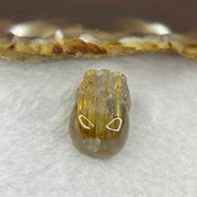 Good Grade Natural Golden Shun Fa Rutilated Quartz Pixiu Charm for Bracelet 天然金顺发水晶貔貅 4.91g 18.8 by 13.1 by 11.1mm - Huangs Jadeite and Jewelry Pte Ltd