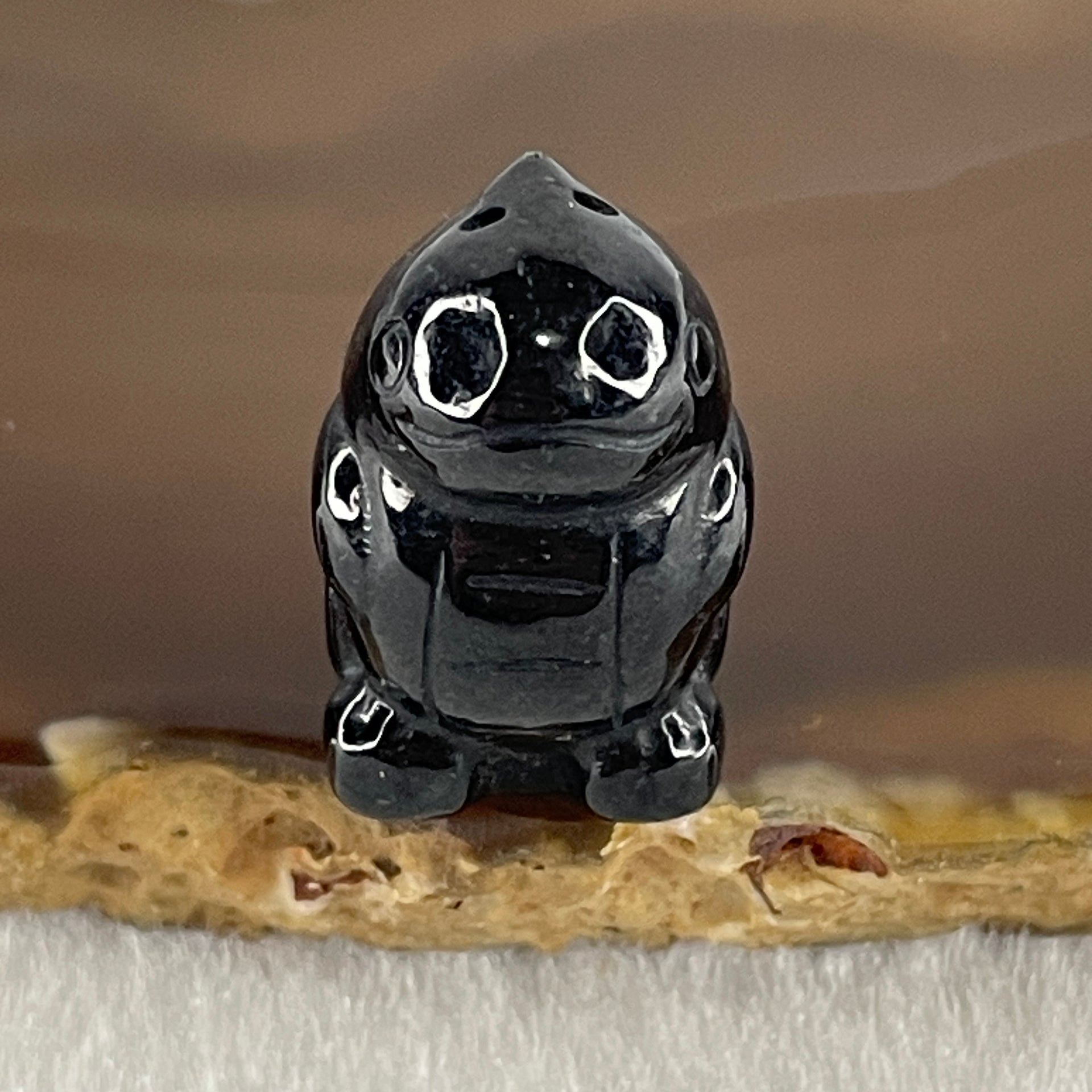 Type A Opaque Black Omphacite Dinosaurs Pendant Charm 9.41g 21.3 by 14.7 by 16.2mm - Huangs Jadeite and Jewelry Pte Ltd
