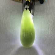 Natural Type A Light Green Jadeite People Seeking for Enlightenment Pendant 48.13g 70.6 by 28.5 by 13.8mm - Huangs Jadeite and Jewelry Pte Ltd